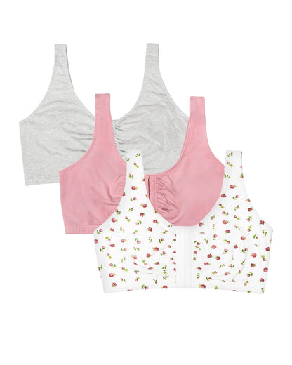 Womens Front Closure Cotton Sports Bra