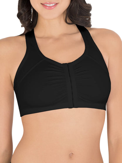 Womens Front Closure Cotton Sports Bra