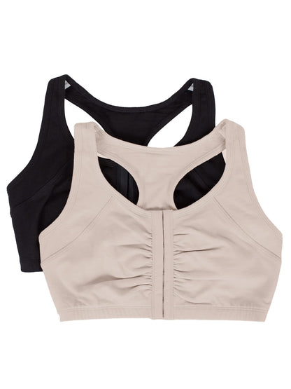 Womens Front Closure Cotton Sports Bra