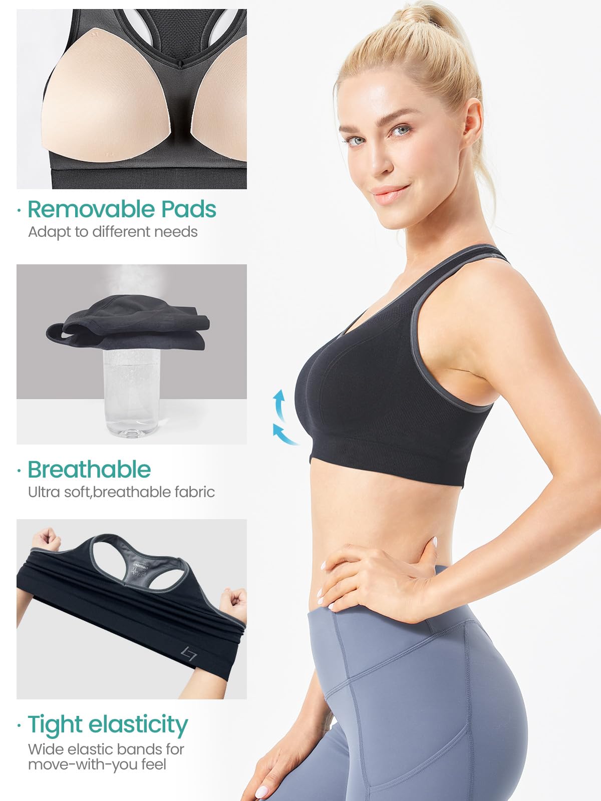 Racerback Sports Bras for Women